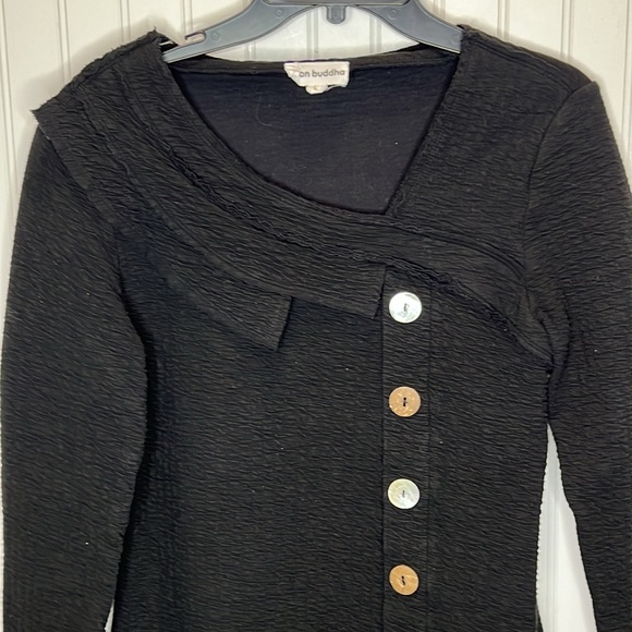 Neon Buddha Cross Over Long Sleeve Top Size Medium** - Picture 2 of 13